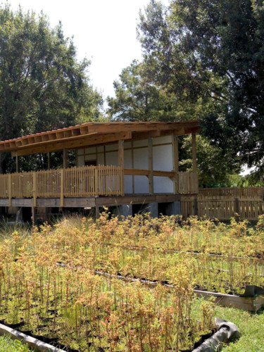 Cabane Coypu facility and garden